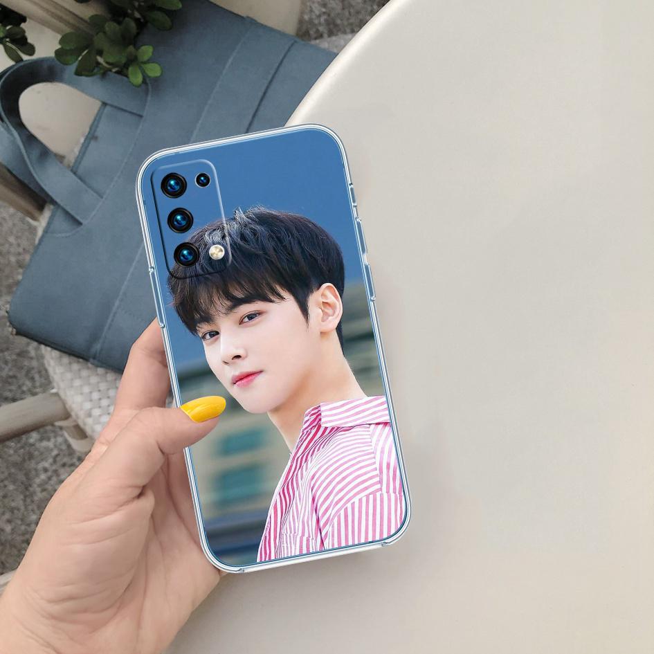 PP18 Cha EunWoo Soft Shell Transparent Phone Case for Samsung Galaxy A04 A04S A14 A23 A34 A54 M23 M33 M52 M53