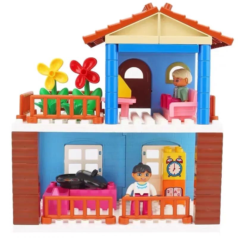 Big Building Blocks Play House Furniture Accessories Indoor Utensil Bed Compatible Large Bricks Assemble Toys Children Kids Gift