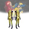 Wolverine Superhero Cosplay Bodysuit For Kids With Spandex Fabric Halloween Costume