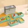1450ML Bento Lunch Box Large Capacity Multi Layer Food Storage With Cutlery Stackable Leak-Proof Lunch Container Kitchen Supplie