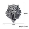 Rhinestone Tiger Head Brooches for Women Unisex Pearl Bear Pins Wolf Lapel Pins Banquet Party Backpack Gifts Jewelry Accessories
