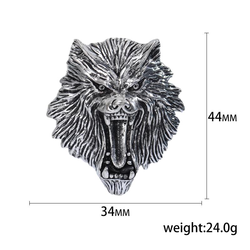 Rhinestone Tiger Head Brooches for Women Unisex Pearl Bear Pins Wolf Lapel Pins Banquet Party Backpack Gifts Jewelry Accessories