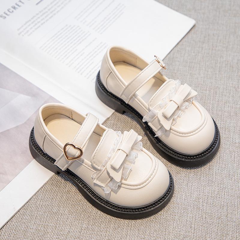 

Girls leather shoes bow Mary Jane single shoes 2025 autumn new children s black performance shoes girls princess shoes 26-30 yards, 5 pairs in one hand