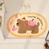 Cartoon Cute Cashmere Floor Mat Bathroom Water Absorption Non Slip Carpet Toilet Bathroom Door Foot Mat Home Carpet