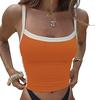 2025 Spring Women's Color Block Slimming Backless Tank Top