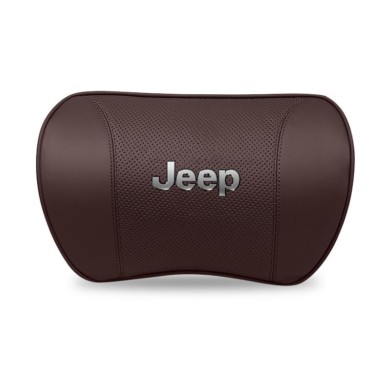 Car Neck Pillow Protective Lumbar Support Leather Headrest For Jeep Grand Cherokee Wrangler Gladiator Compass Renegade Wagoneer