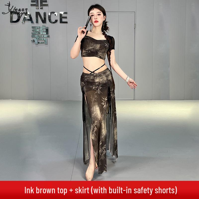 2025 Damen Bauchtanz Übungsoutfit: Neuer Stil Sommer Anfänger Orientalisch Sexy Langes Kleid Set