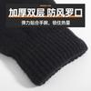 Knitted gloves men's winter double-layer fleece thickened arctic fleece cold-proof and warm wool hot-selling adult