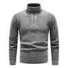 2026 Men's Fleece-Lined Thick Knit Cardigan Sweater, Solid Color, Plus Size, Autumn/Winter Collection