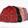 Women's Spring Summer Single Layer Thin Hollow Flower Rhinestone Headscarf Hat Breathable Lace Crochet Cap for Covering White Hair Slouchy Hat