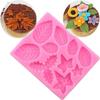 Rosa Farbe Handgefertigte Formen Ahorn Rose Blatt Kuchenrand Silikonformen Weihnachten Cupcake Fondant Kuchen Dekor Schokoladen Süßigkeiten Formen