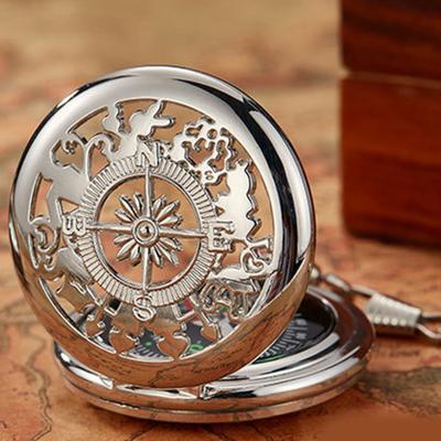 Kompass-Taschenuhr, Vintage-Taillenkette, klare Textur, Positionierung, Erleichterung, Outdoor-Aktivitäten, Outdoor-Kompass, Outdoor-Zubehör