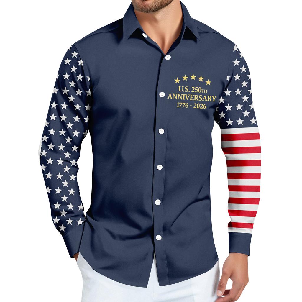 Men's Shirt American Founding Printed Long Sleeve Button-Down Shirt