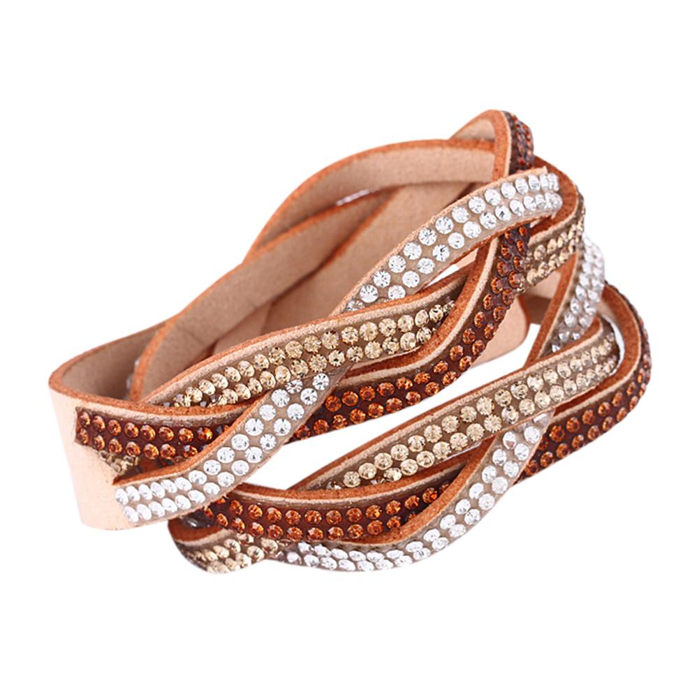 Stylish Multiple Layer Bracelet Rhinestone Hand Chain Fashionable Ornament Festival Birthday Gift