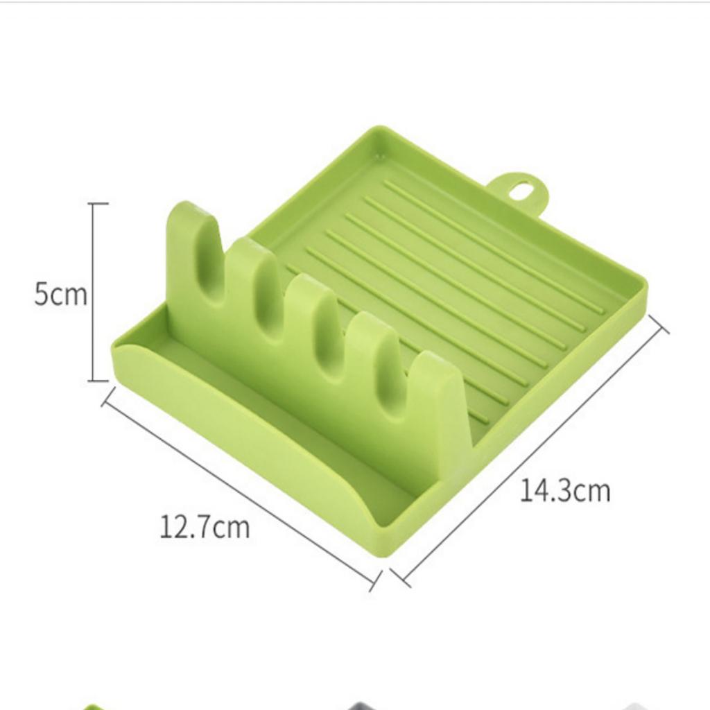 Kitchen Spoon Holders Fork Spatula Rack Shelf Organizer Plastic Chopsticks Holder Non-slip Spoons Pad