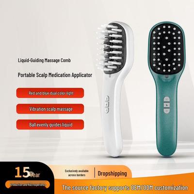 Portable Scalp Massager: Negative Ion Red/Blue Light Hair Growth Comb
