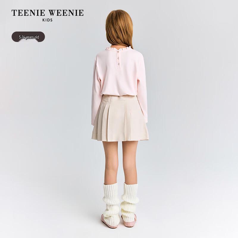 Teenie Weenie Kids' Girls' Ruffle Collar Cotton Long-Sleeve T-Shirt