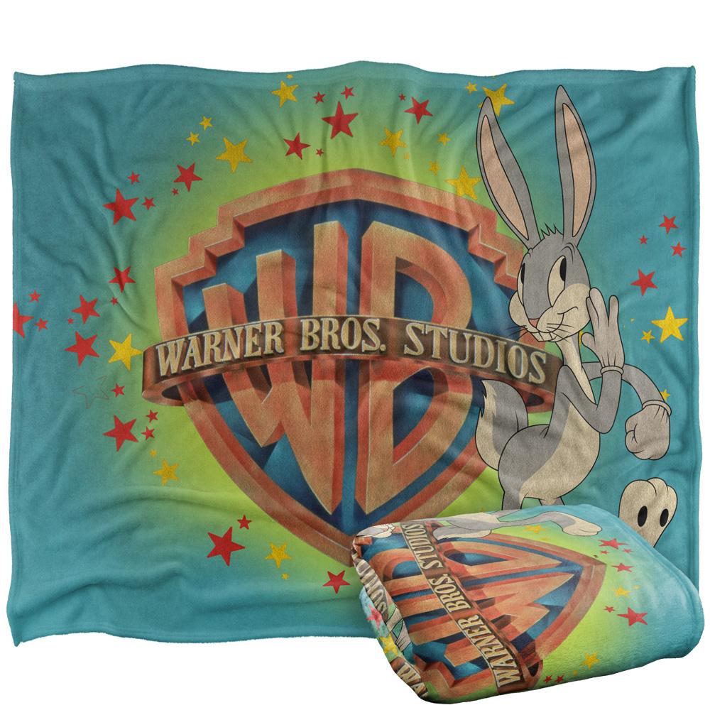 Warner Bros Silky Coloured Bugs Bunny Supersoft Blanket