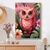 5d DIY Diamond Painting Cross Stitch Cute Pink Owl Diamond Embroidery Animal Mosaic Full Round Drill Home Decor