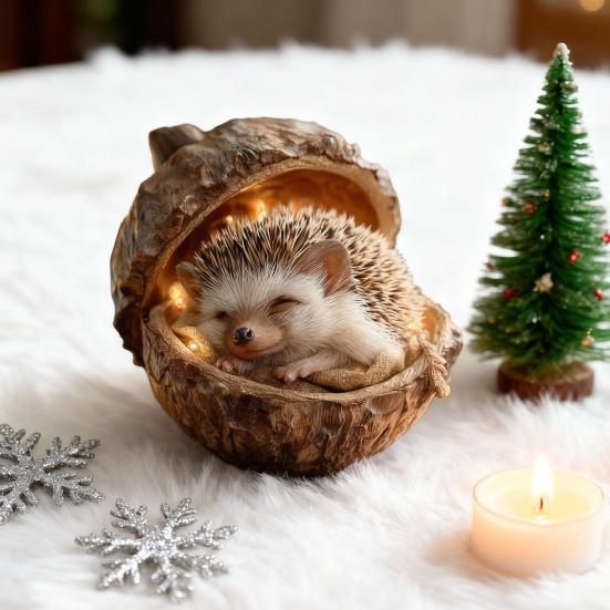 Ornements Gland Animaux de la Forêt Acrylique Pomme de Pin Animal Décoration d'Arbre de Noël Rustique sur le Thème de la Nature Décoration d'Intérieur pour les Amoureux des Animaux