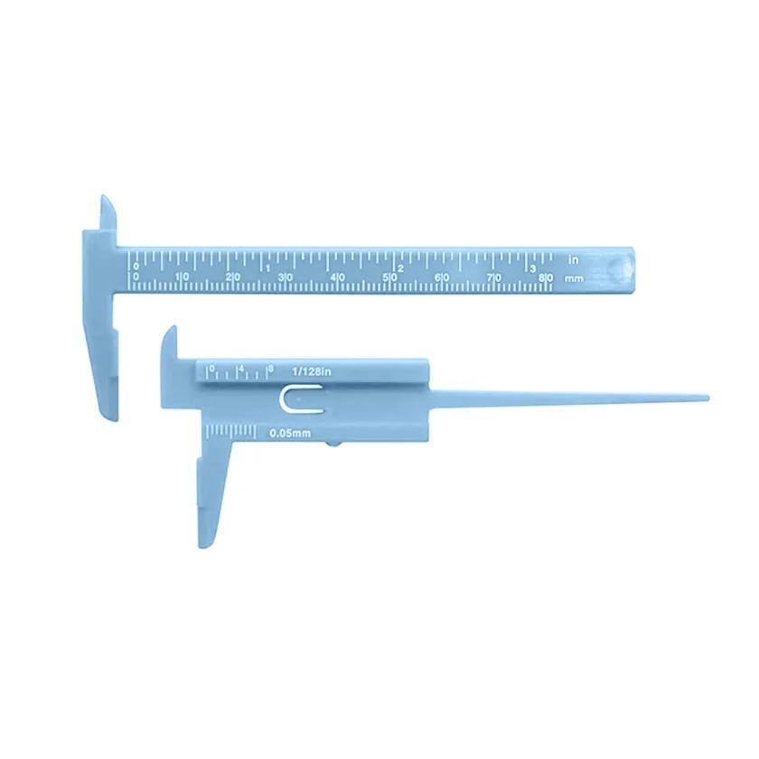 80mm Sliding Vernier Calipers Mini Plastic Gauge Measure Tool Double Scale Ruler Micrometer Hand Tool For School Children Supply