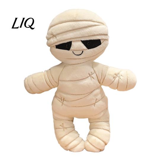 Carini Regali di Halloween Cuscino Zucca, Peluche Bambola Mummia, Bambola Morbida Imbottita Decorazione da Tavolo, Cuscini Decorativi per Divano e Arredamento Casa