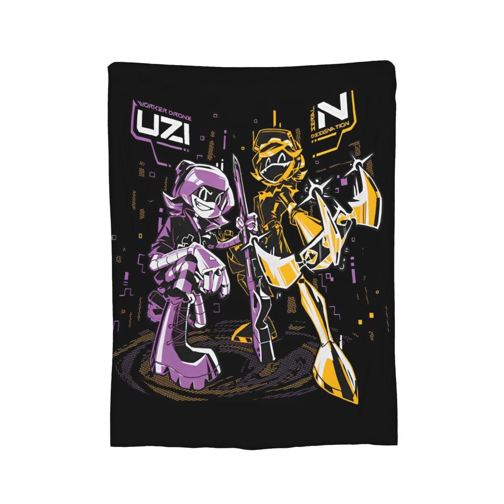 Uzi Doorman Murder Drones  Blankets Fleece  Winter   Multifunction Lightweight Throw Blanket for Bedding Car Bedding Throws