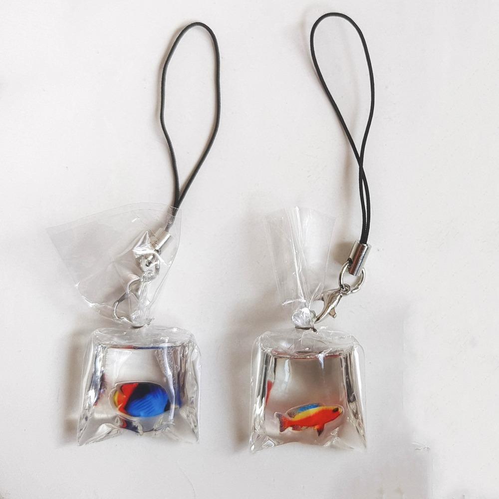 Keyring Creative Phone Lanyard Phone Pendant Goldfish Keychain Strap Backpack