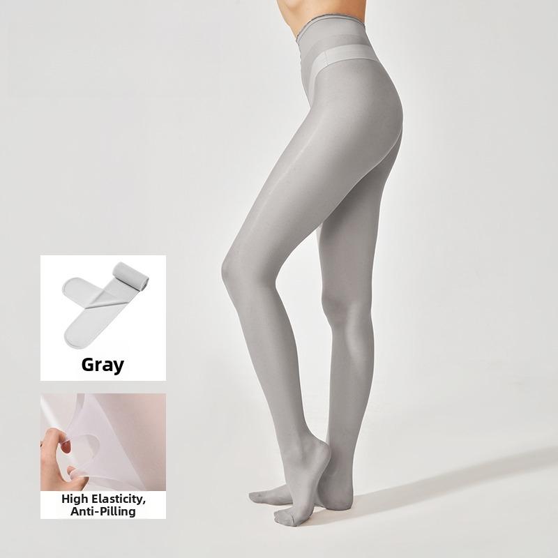 2 Paar Transparente Strumpfhosen Nahtlos Hoher Bund Formgebend Strumpfhosen Für Damen Sommer Dünn Anti-Haken Hautverbessernd Samt Strümpfe One Size white
