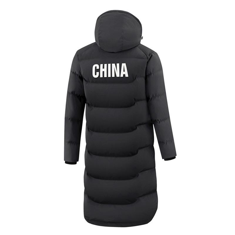 Chińska drużyna Zimowa kurtka puchowa - Unisex Sportowy długi płaszcz do egzaminu artystycznego i treningu