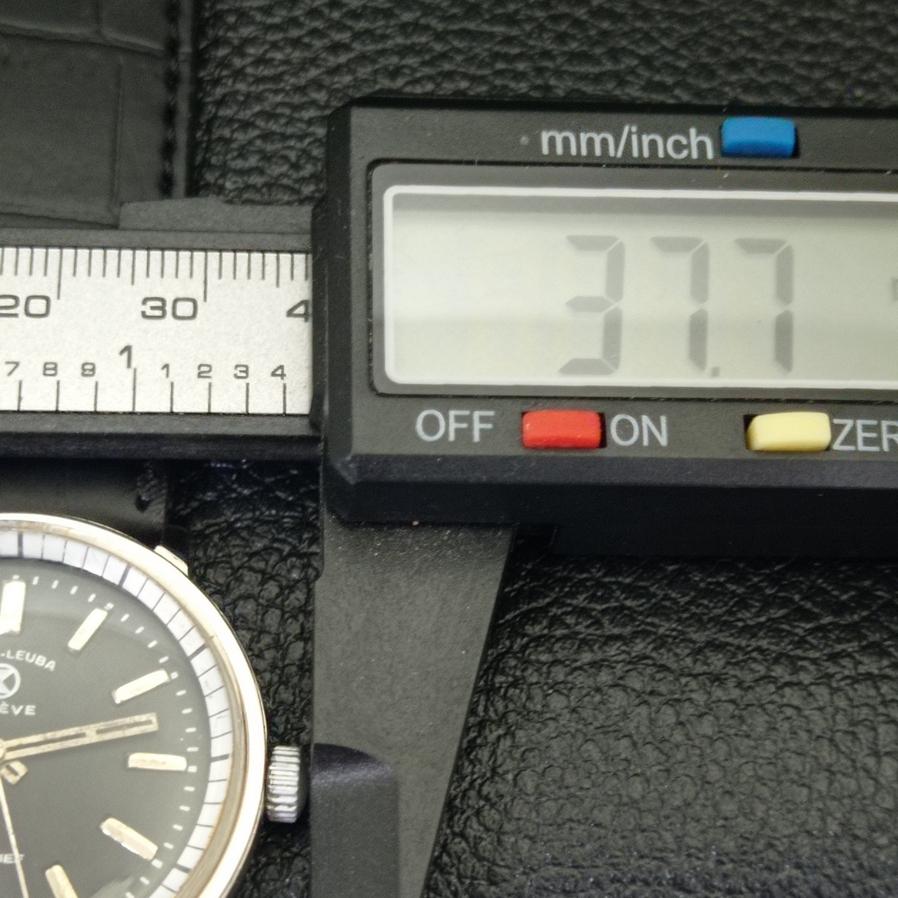 USED FAVRE LEUBA GENEVE SEA CHIEF 253 SWISS MENS BLACK DIAL WATCH a427713-2 R1054-a427713