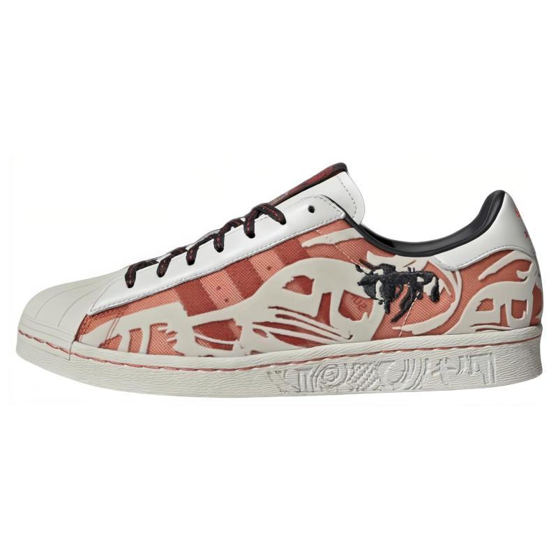 

Adidas Originals Superstar 80s X Han Meilin White Red Sneakers ID4378 36