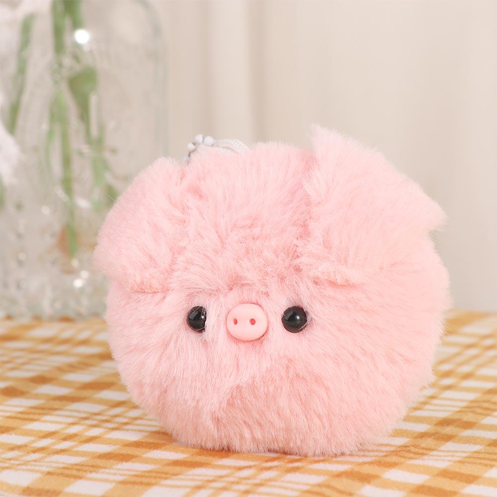 Soft Plush Small Pig Head Plush Pendant Small Pig Head Plush Pig Keychain  Female Lady Girl