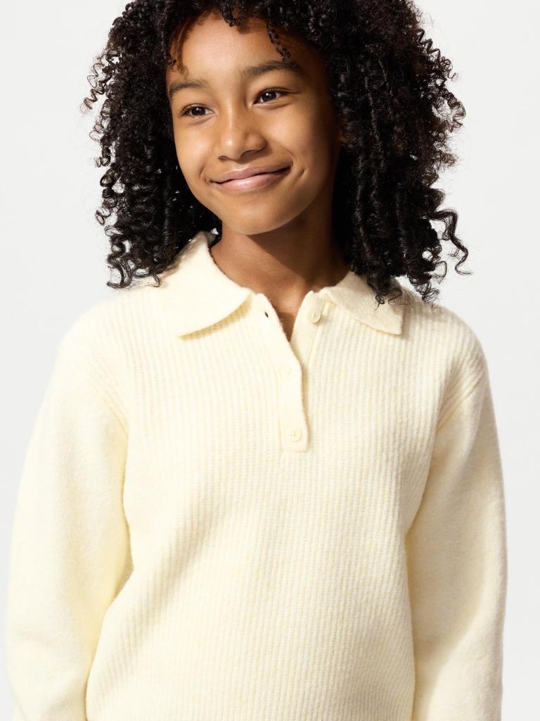 Uniqlo Girls Supleyan Polo Sweater