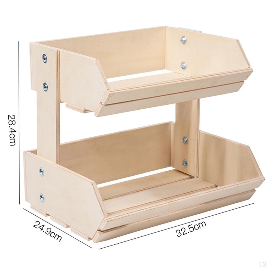 Elegant Wooden Fruit Organizer with Levels