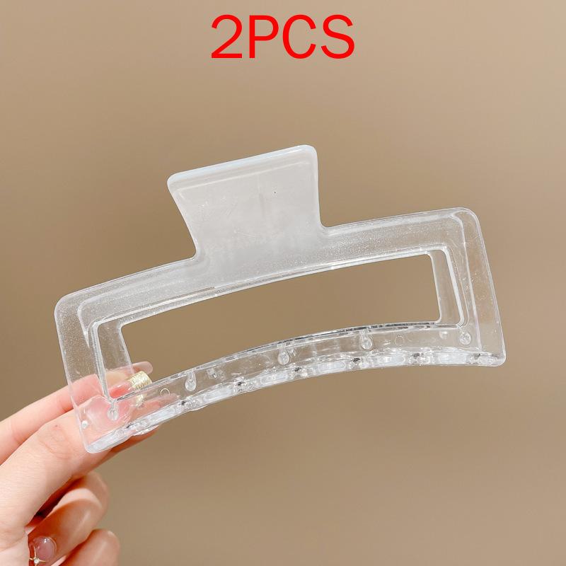 (87 Styles) 2pcs/ Set New Large Jelly Color Hair Clip Acrylic Hair Claw Shark Clamp For Women Girls Fashion Summer Updo Headwear Hair Accessories