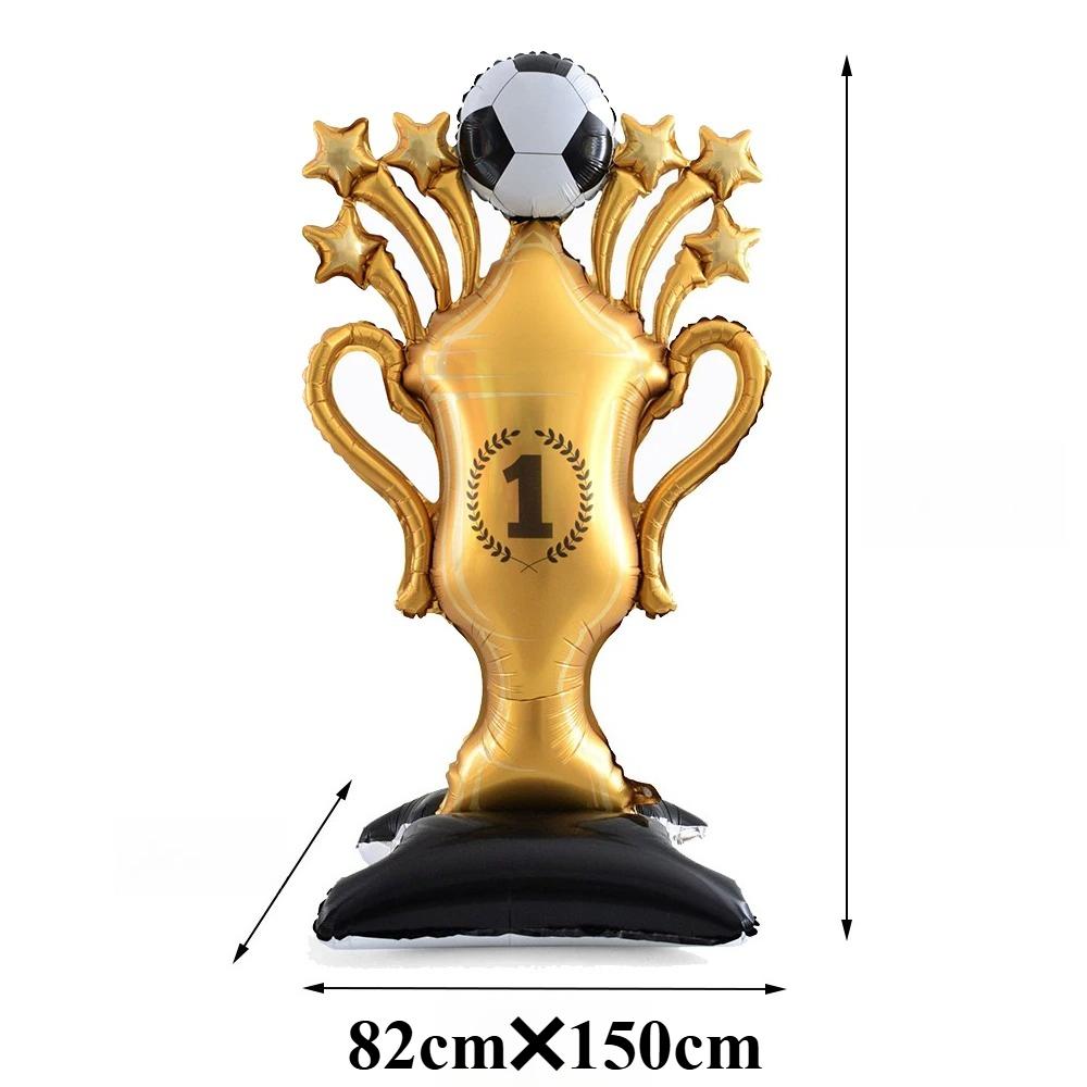 Football Balloon Birthday Decoration Boy Digital Balloon Football Trophy Aluminum Foil Balloon Birthday Party FestivalDecoration