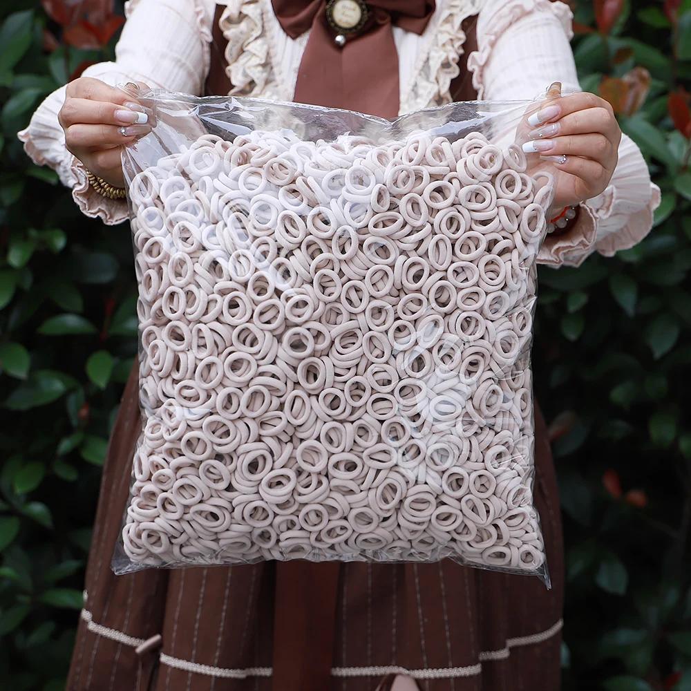 

50 шт. Детские эластичные резинки для волос Аксессуары для волос для девочек Мини разноцветные нейлоновые резинки для волос Детский держатель для хвостика Скранчи Головная веревка