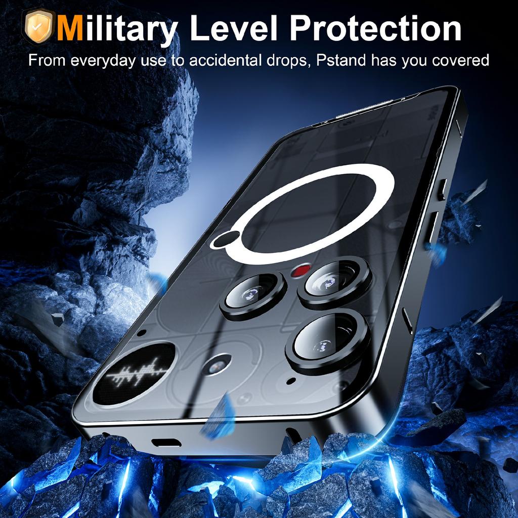 Serie magnetică Magic Shield pentru Nothing Phone (3) Husă 5G Metal+TPU Acoperire Telefon cu Protecție Obiectiv