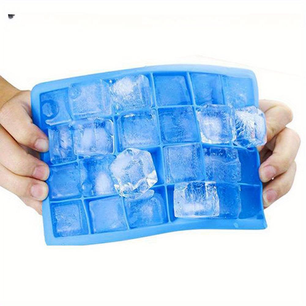 S víkem / Bez víka 24-otvorová silikonová miska na led Čtvercová krabička Pomocné jídlo Pyré Sýr Želé Forma Bar Kuchyňské nářadí Koktejl Kostka
