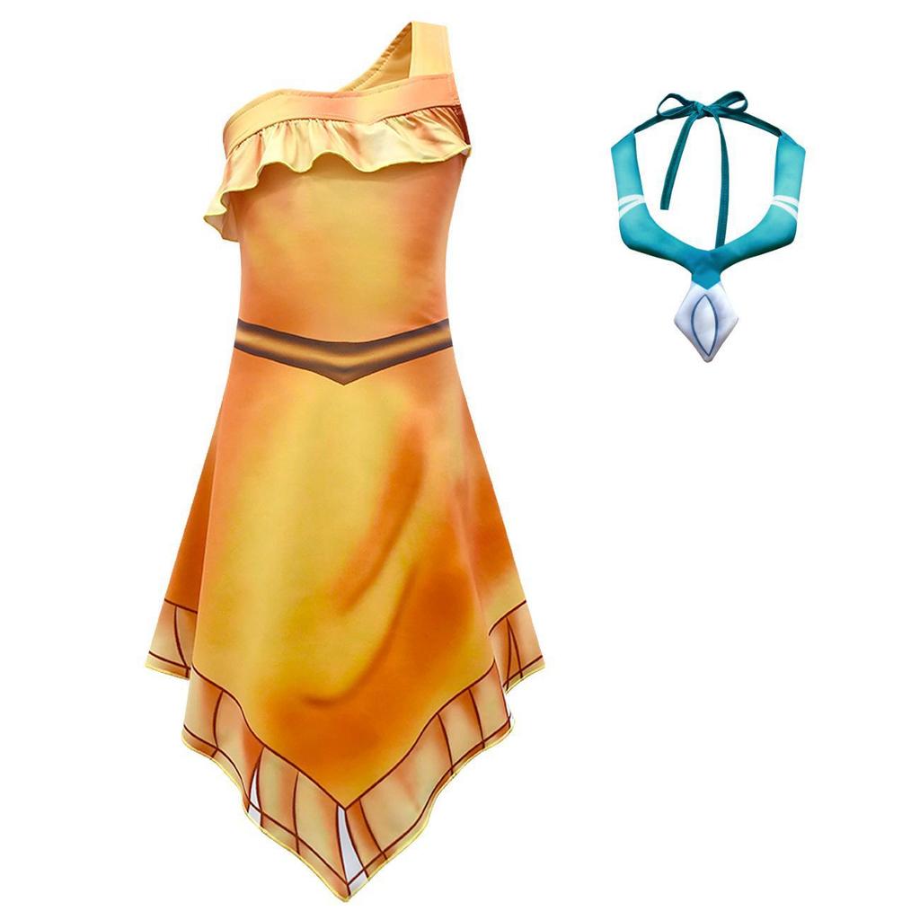 Children'S Cosplay Costume Halloween Performance Costume, Costume Set+Necklace