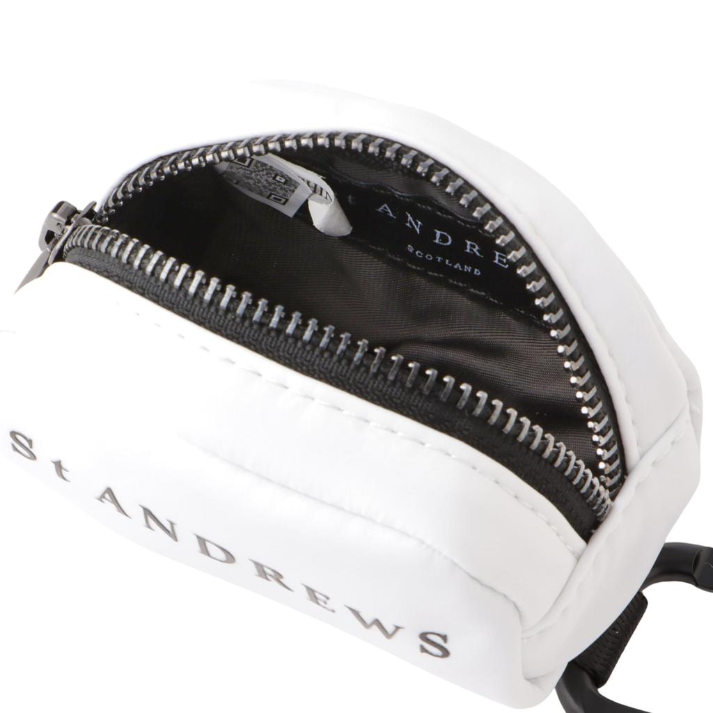 [St. Andrews] Continuing Standard Product Ball Pouch (brand Logocarabiner Hook)  Golf  042-4984851 030White