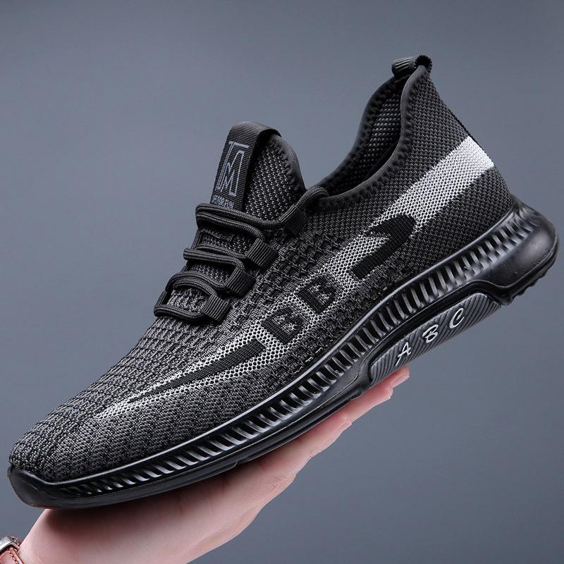 

Soft sole soft surface lightweight 2025 spring and summer trend breathable sports running casual shoes men s versatile mesh fly-woven shoes 44