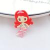 10pcs New Cute Cartoon Mermaid Series PVC Flexible Glue Flat Back DIY Scrapbook Embellishment Phone Craft Decoration