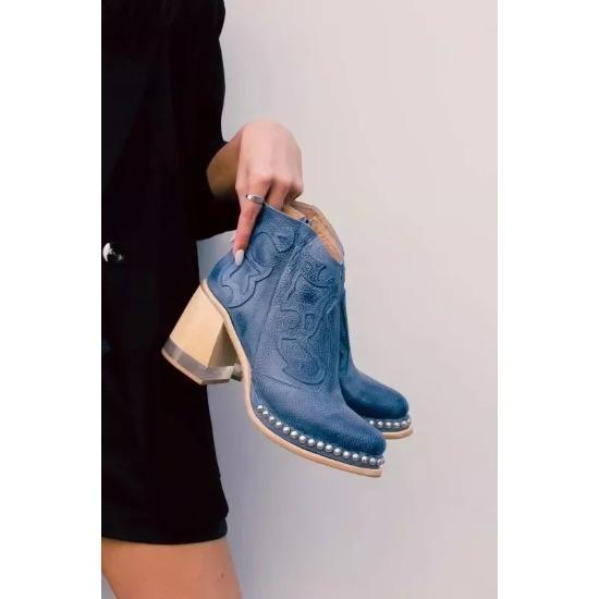 

Female Ankle Boots Leather Women s Shoes Low Heel Cool British Embroidered Design Soft Short Boots Party Ladies Footwear PU 024 38