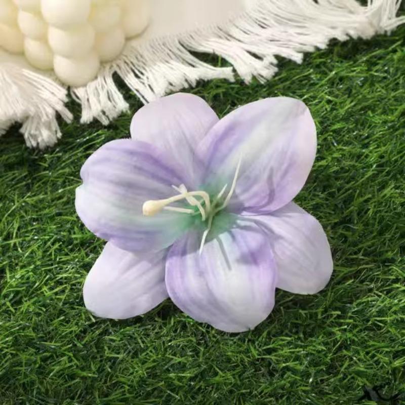 Fermagli per capelli a forma di fiore di giglio per donne ragazze Barretta Clip a pinza di granchio Fermagli per capelli per coda di cavallo Copricapo da bagno spiaggia Accessori per capelli