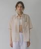 Banwonateullie A3480 See-Through Check Short Sleeve Shirt_Cream