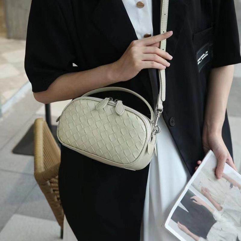 Leather bag women's new diamond bag first layer cowhide shoulder messenger bag soft leather women's bag