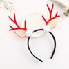 Cute Christmas Headband Flocked Antler Xmas Hairband Creative Deer Ear Headband  Woman