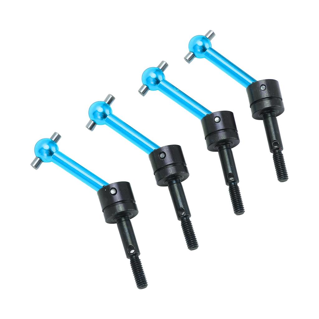 4pcs Metal Universal Drive Shafts CVD 70mm TT02 RC Car Upgrade Parts Aluminum Alloy 1/10 (Blue)